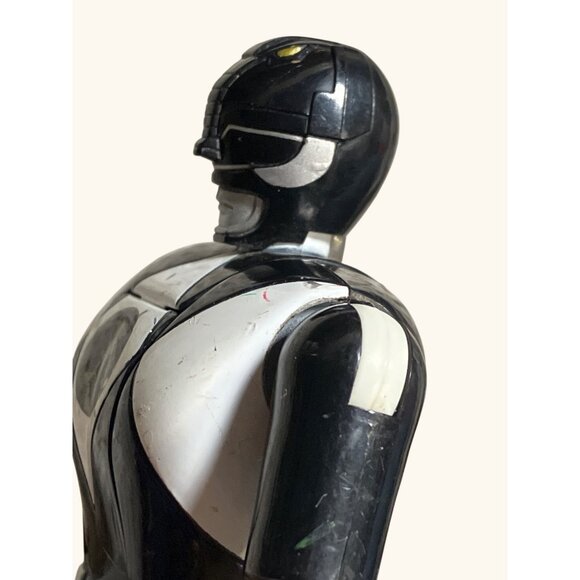Bandai Mighty Morphin Power Rangers Black Ranger Action Figure Flip Head 1993 - Picture 10 of 11